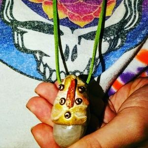 Fairy clay and crystal necklace ✨☄️💜